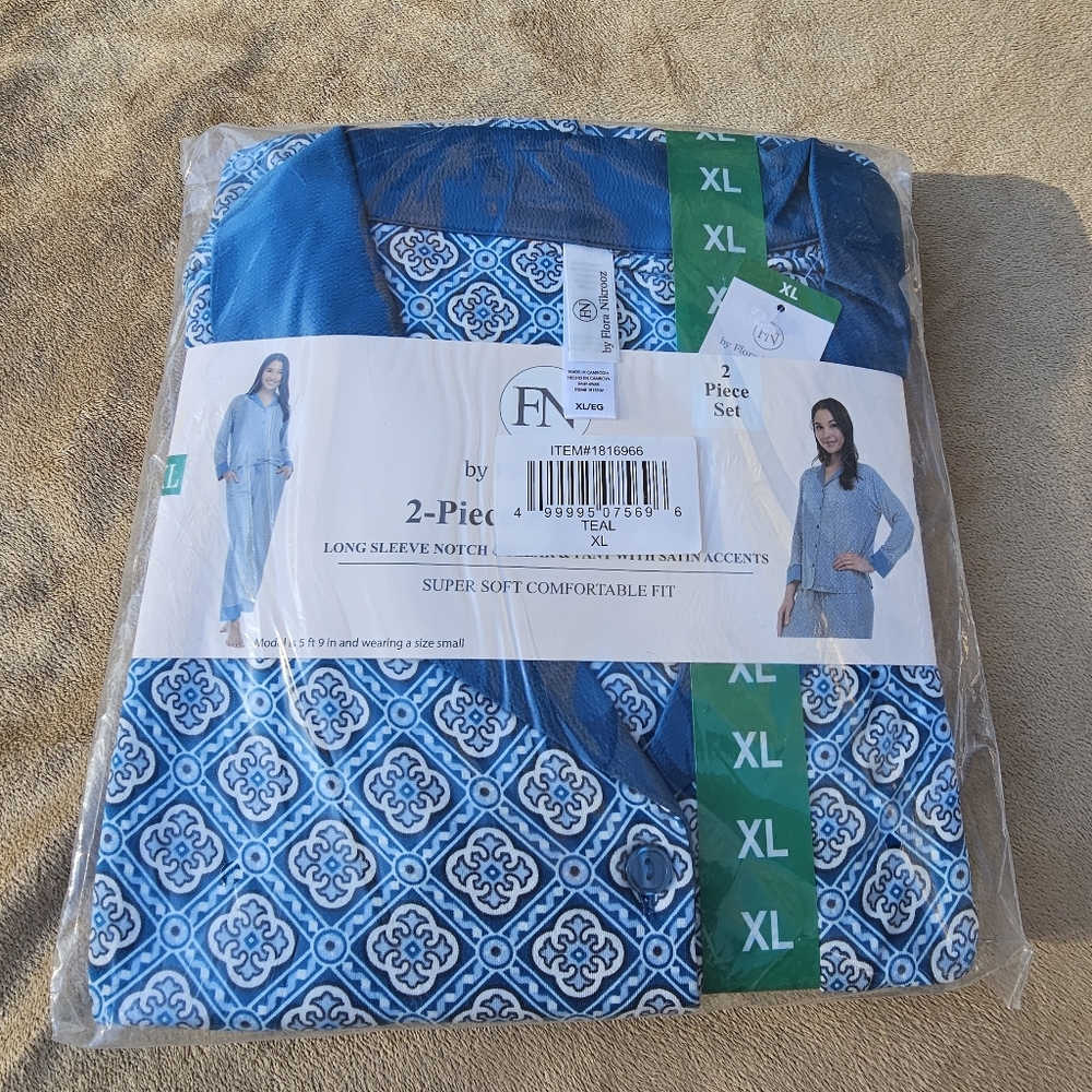 Long Sleeve Blue Pajama Set